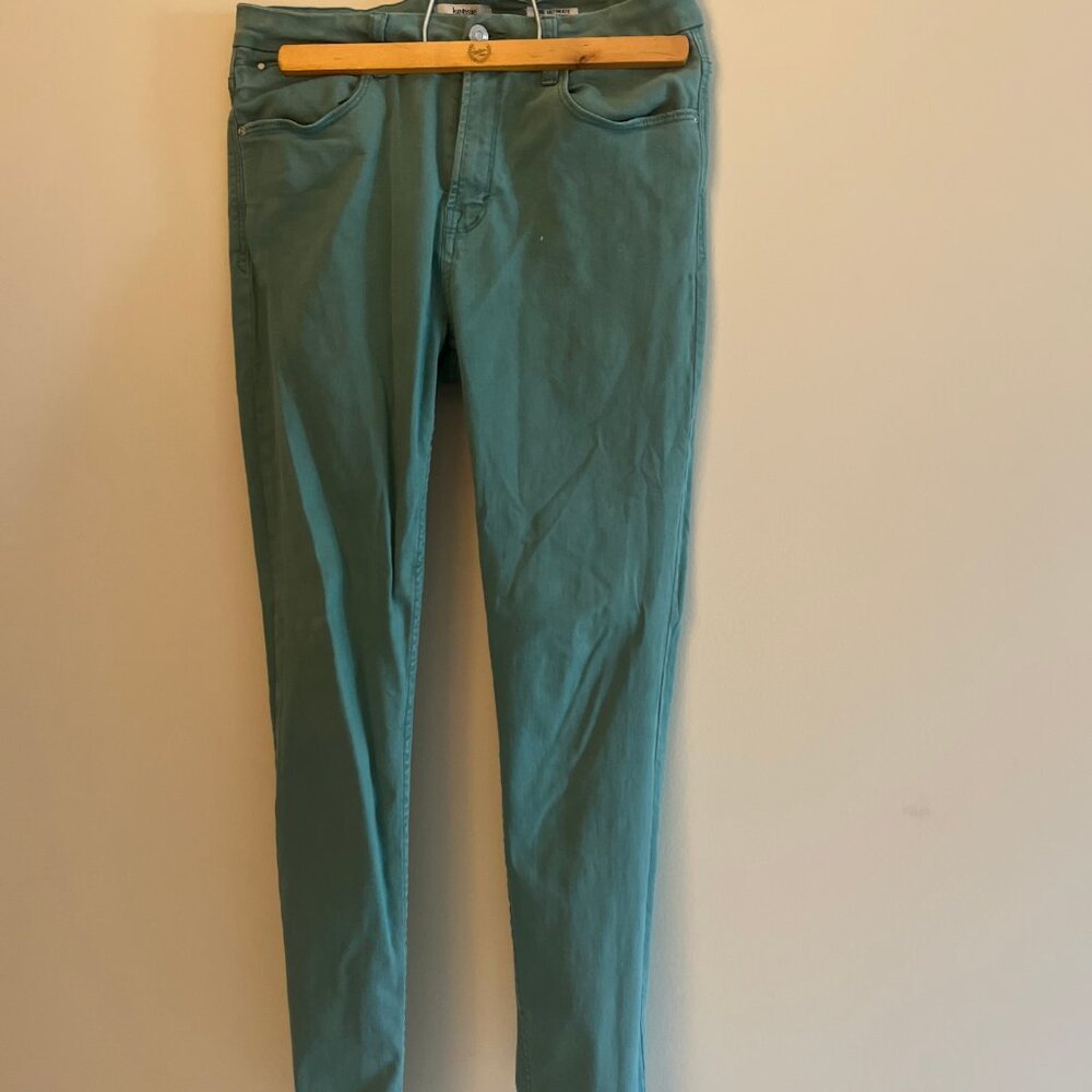 Kensie Jeans Vintage Luxe Women's Ultimate‎ High Rise Skinny Light Green - Picture 4 of 6